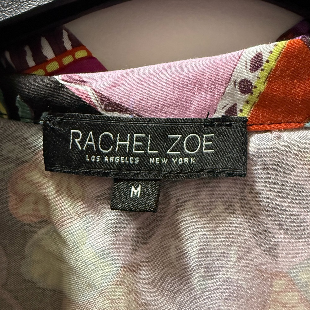 Rachel Zoe Multicolor Paisley Button-Front Blouse - Pink, Orange, Black, Green - Picture 2 of 10